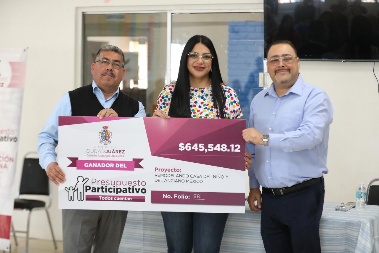 Entrega municipio apoyos del Presupuesto Participativo.