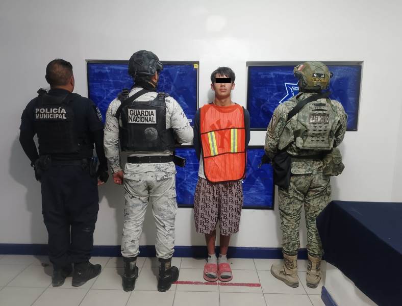 Detienen a joven por portación de arma en Riveras del Bravo