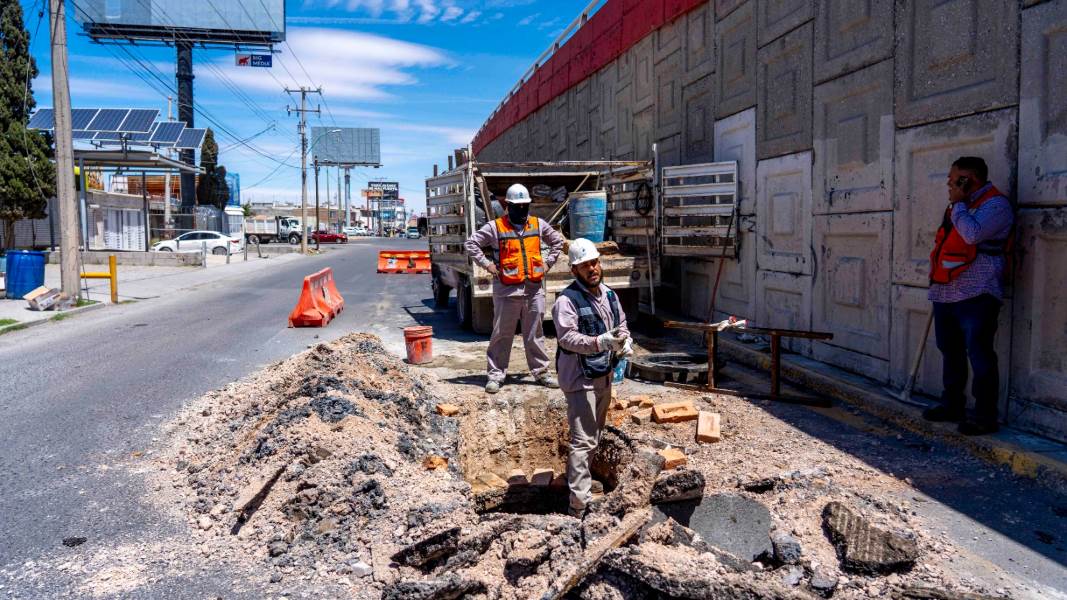 Repara JMAS hundimiento en avenida Tecnológico