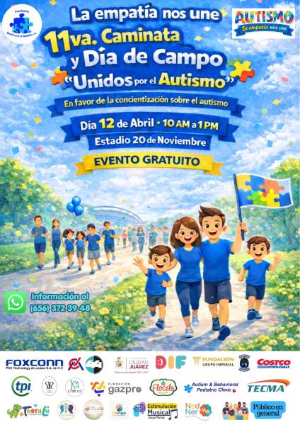 Realizarán caminata “Unidos por el Autismo” en Ciudad Juárez