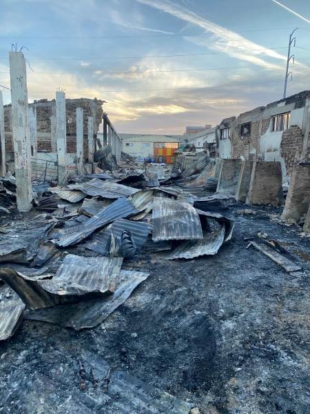 Revisan condiciones de granja siniestrada el viernes.