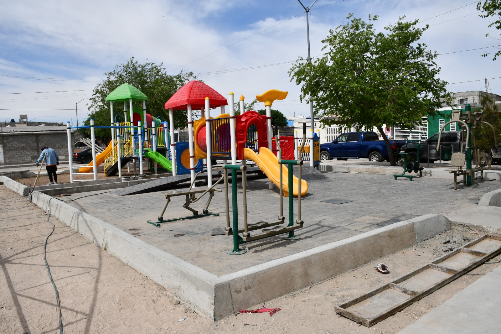 Con Presupuesto Participativo, rehabilitan Parque Hacienda San Carlos.