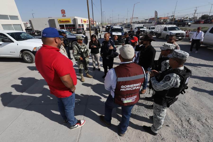 Supervisan yonkes en Talamás Camandarí como parte del Reordenamiento Urbano