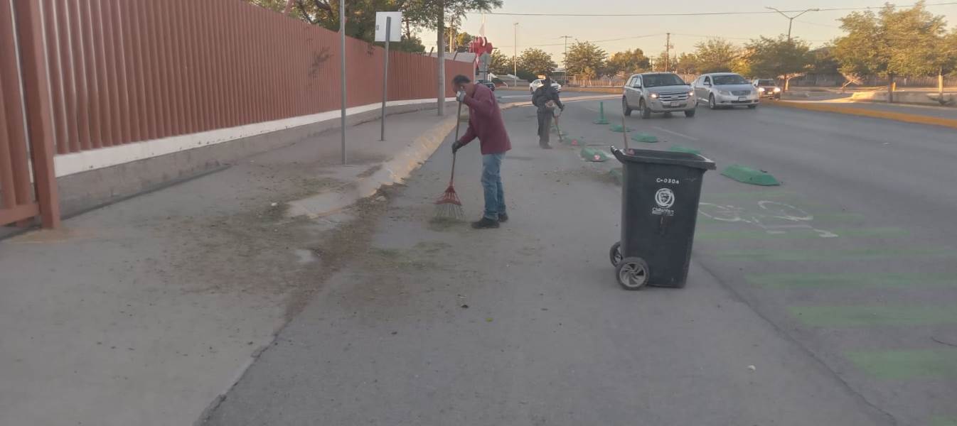 Mantienen limpieza zona del Pronaf