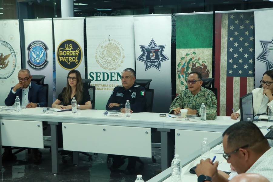 Refuerzan seguridad en la frontera con reunión binacional en Ciudad Juárez