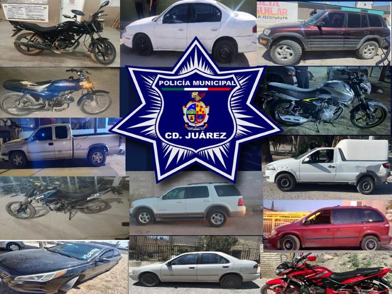 Recupera policía municipal seis vehículos con reporte de robo, gracias a operativo especial