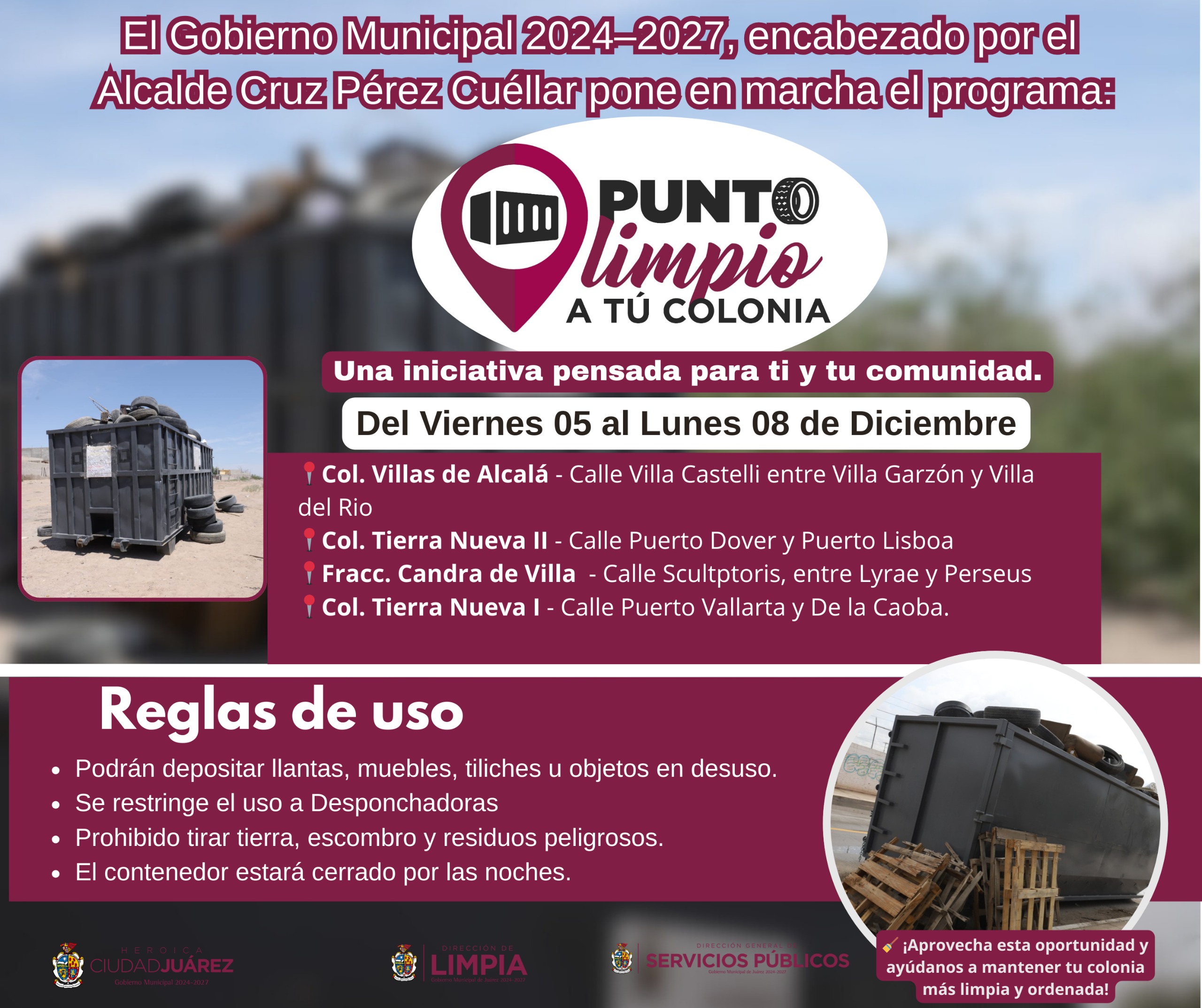 Habilitan cuatro nuevos Puntos Limpios en distintos sectores de la ciudad