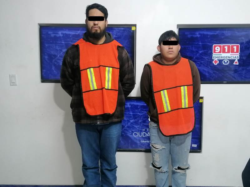 Detienen a dos hombres por presuntos delitos contra la salud y portación de arma de fuego