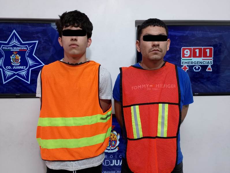 Detienen a dos presuntos homicidas con armas de fuego en la colonia Chamizal