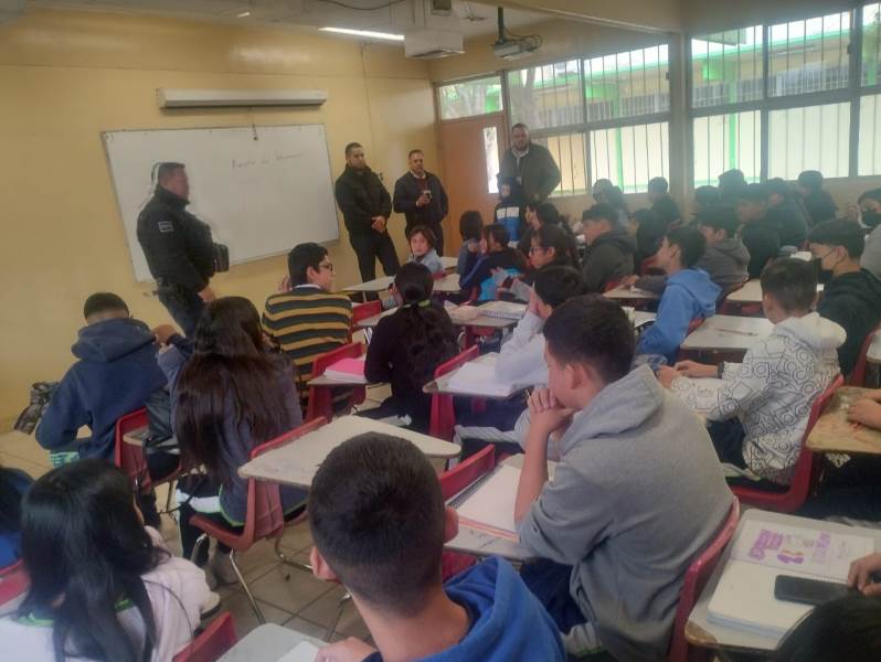 Lleva SSPM pláticas informativas sobre el Sistema de Justicia Cívica a alumnos de secundaria