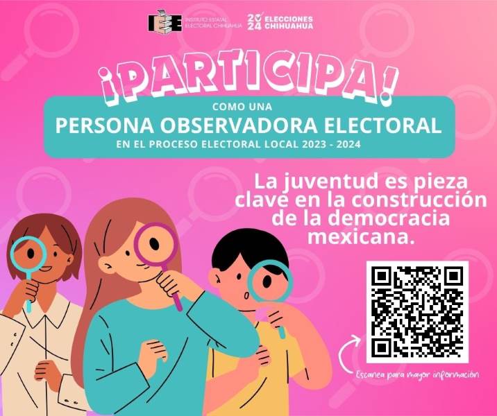 Invita IEE a la ciudadanía a participar como observador electoral