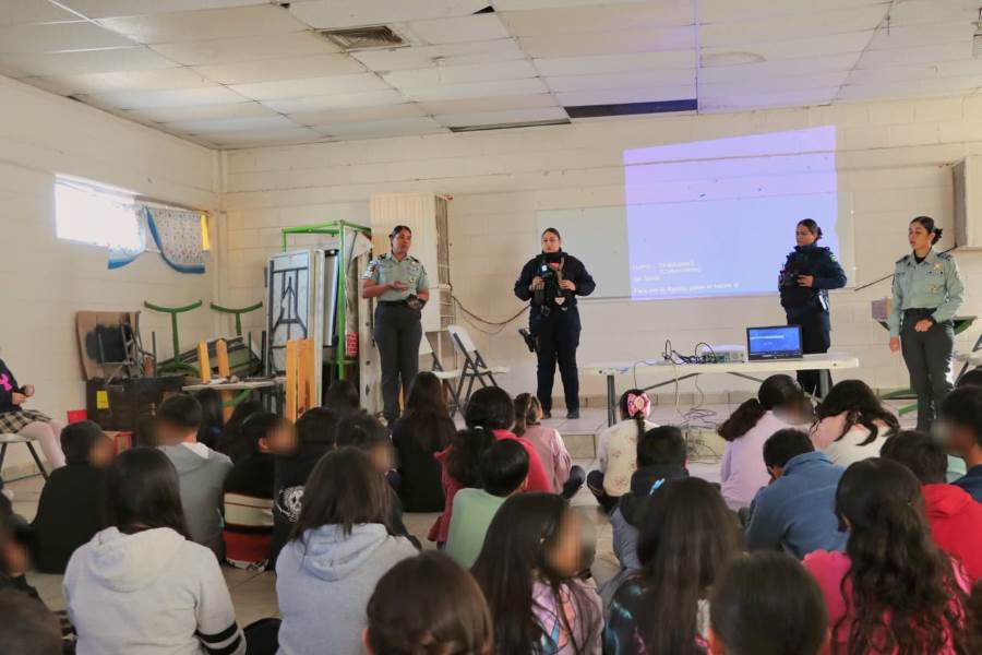 SSPM y Guardia Nacional imparten pláticas preventivas en primaria de Horizontes del Sur