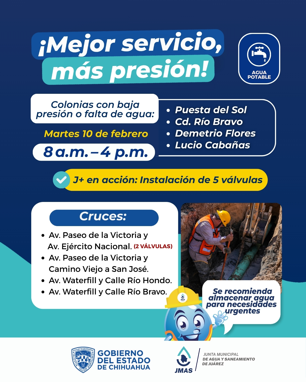 Mantiene JMAS labor de sectorización con instalación de válvulas.