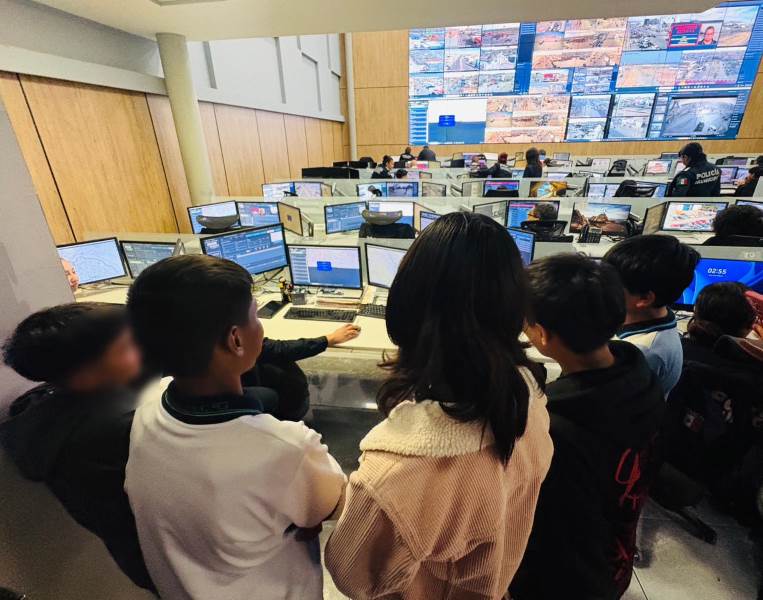 Secretaría de Seguridad Pública Municipal de Ciudad Juárez realiza visita guiada al CERÍ con estudiantes