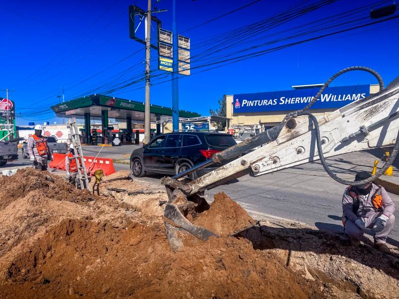 JMAS atiende hundimientos causados por lluvias en Juárez