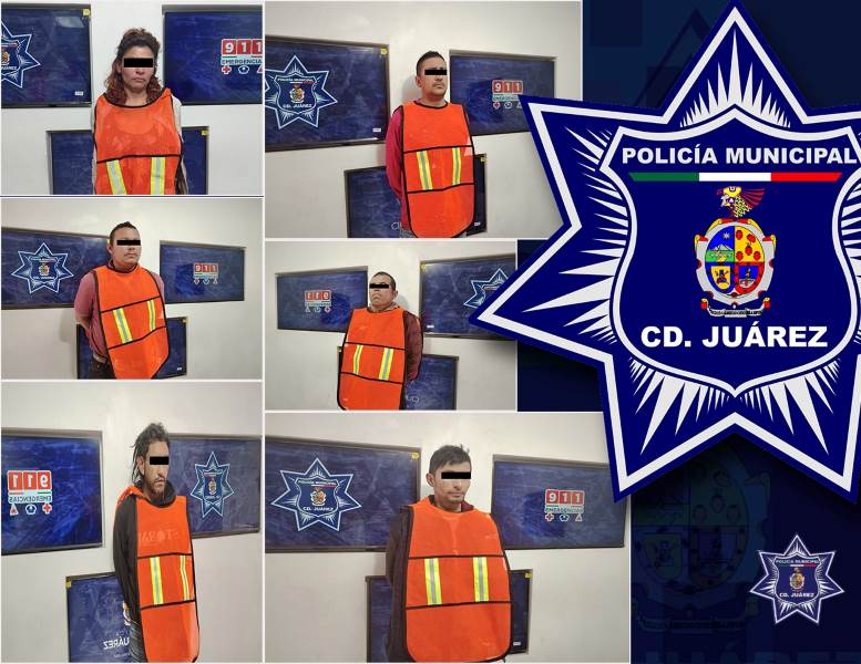Capturan a seis personas con órdenes de aprehensión vigentes en Juárez