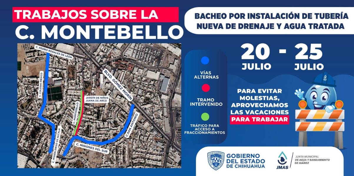 Iniciará JMAS bacheo en calle Montebello tras concluir obras hidráulicas
