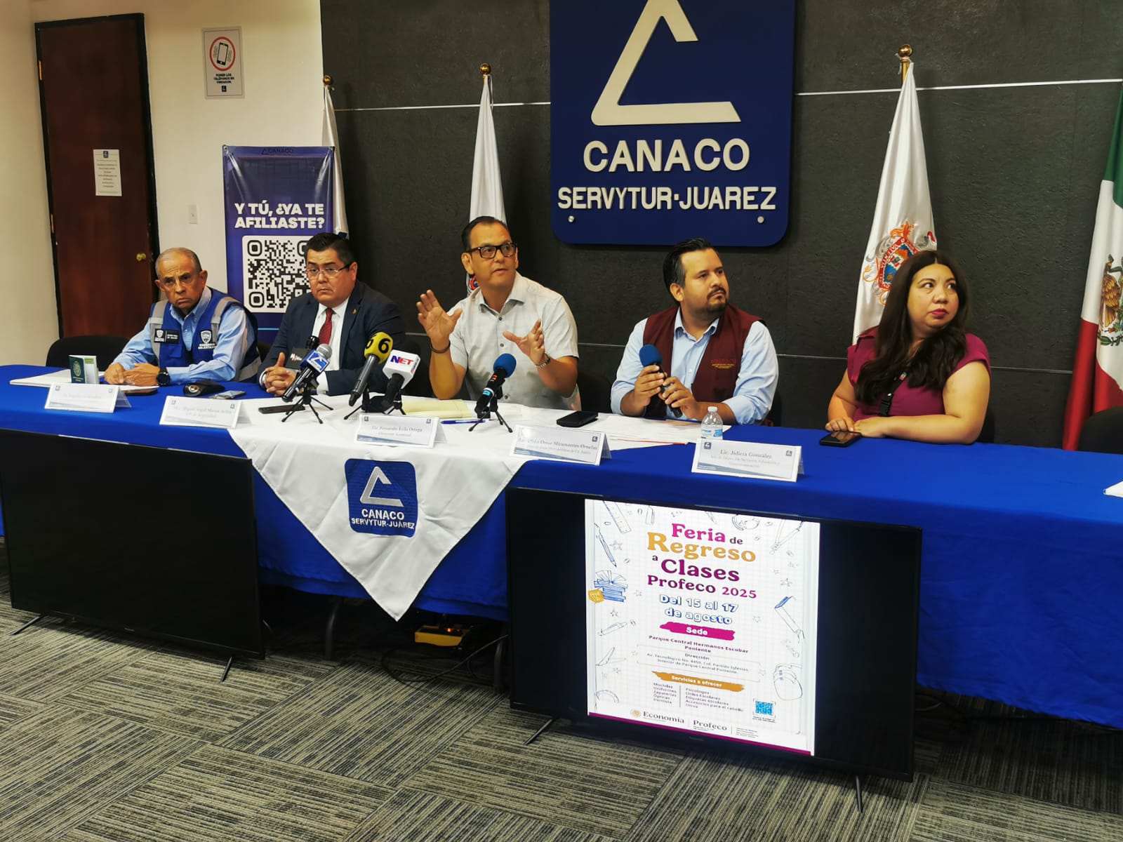 Anuncian PROFECO y CANACO Feria de Regreso a Clases con programa de descuentos en varios artículos.