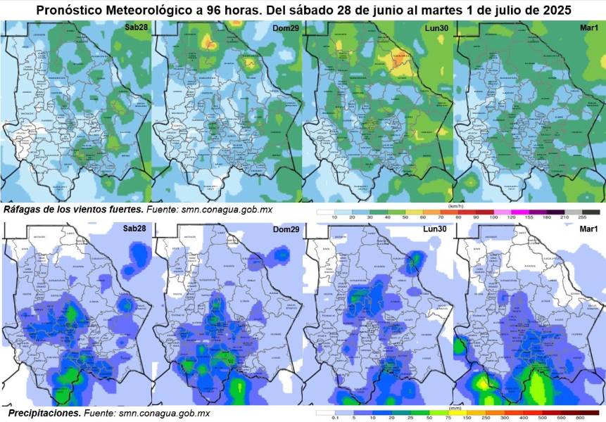 Mantienen alerta por fuertes lluvias para este sábado y domingo en el estado