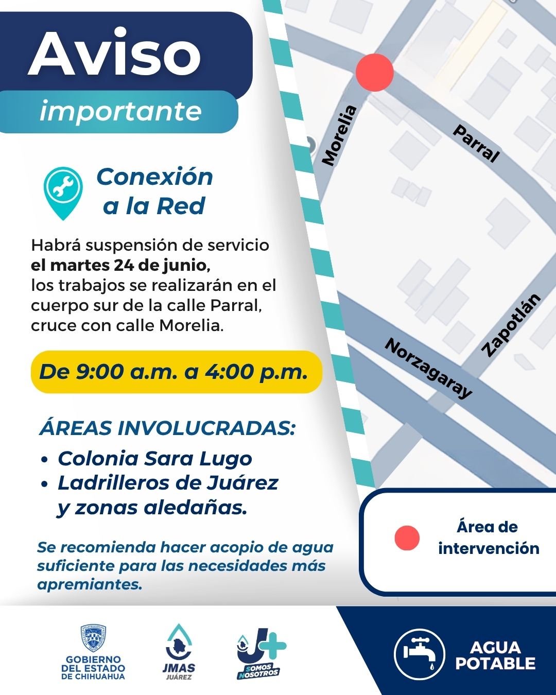 Conectará JMAS tienda de conveniencia a la red general de agua potable.