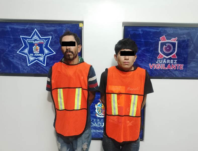 Detienen a dos hombres con arma de fuego y droga