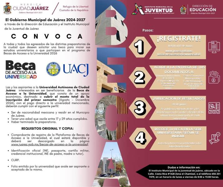 Llaman a registrarse para la Becas de Acceso a la Universidad 2026