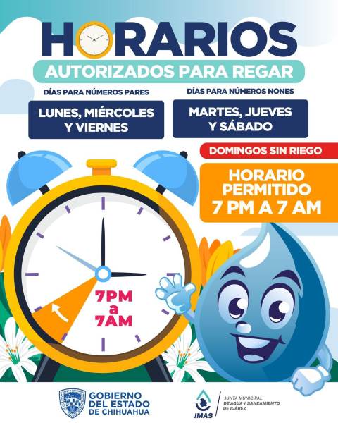 Exhorta JMAS a respetar horarios y días de riego ante altas temperaturas