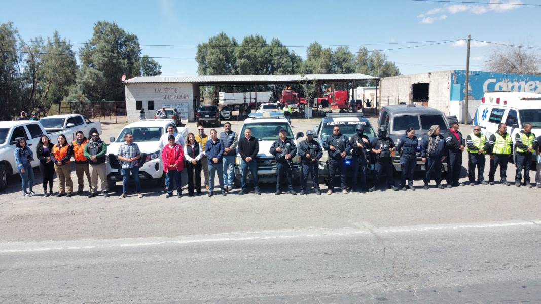 Con simulacro de accidente carretero arranca operativo de seguridad