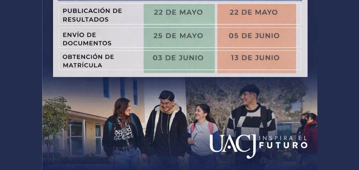 UACJ publicará resultados de admisión 2026-2 este 22 de mayo