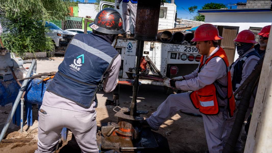 JMAS realiza mantenimiento preventivo en pozo de Portal del Roble