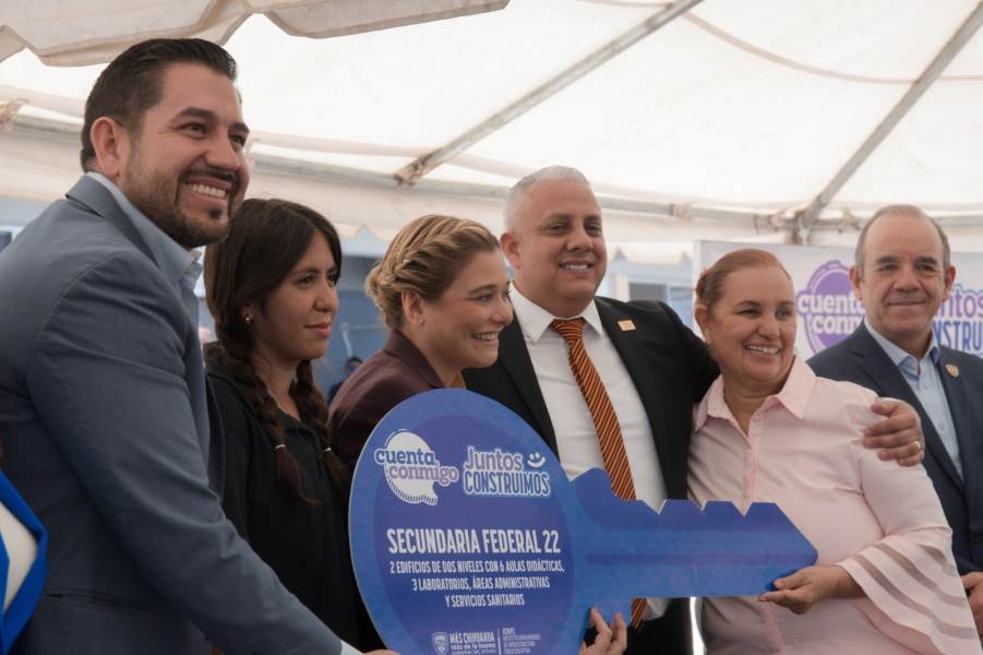 Inaugura Maru Campos nuevas instalaciones de la Secundaria Federal 22 en Ciudad Juárez