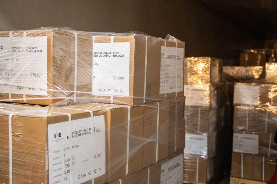 Comienza la distribución de boletas electorales para las Elecciones 2024 en Chihuahua