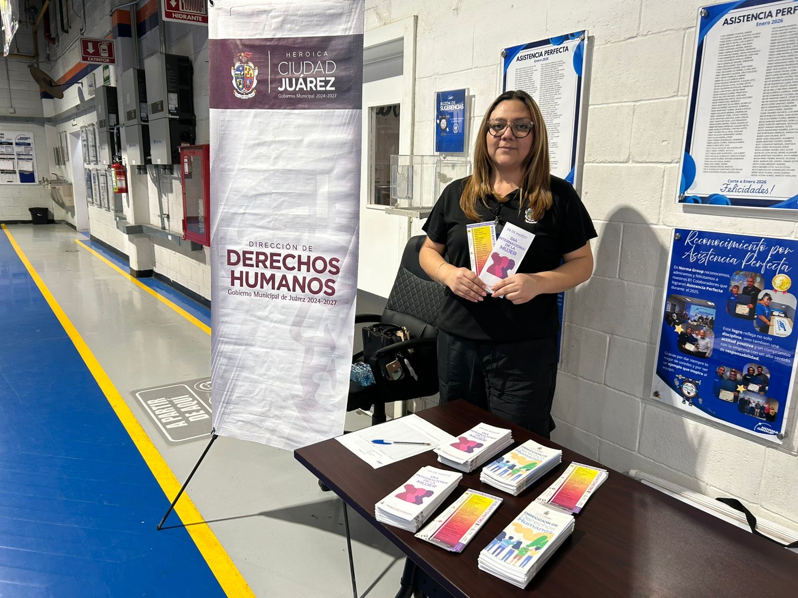 Llevan jornada informativa sobre derechos humanos a empresas.