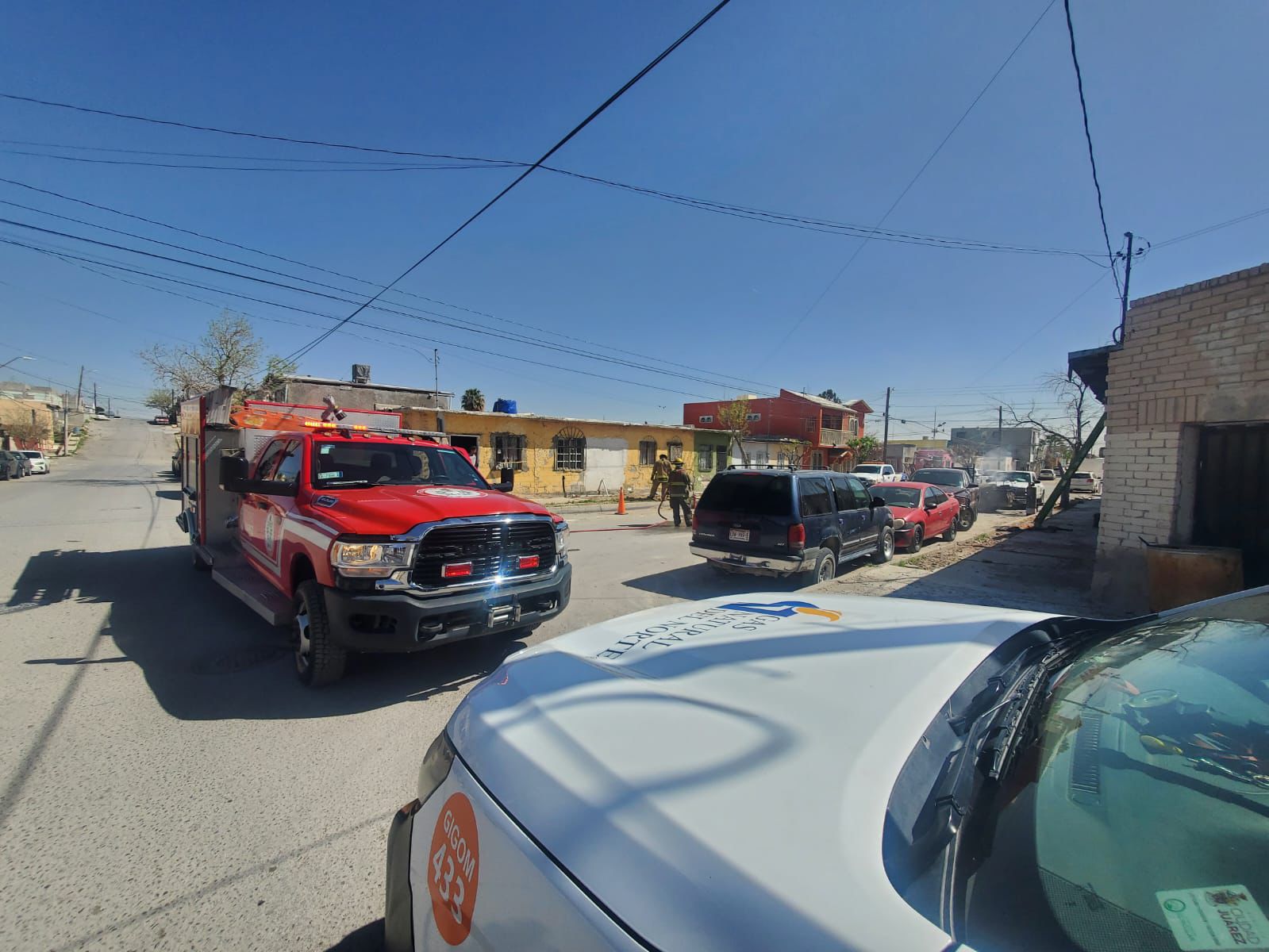 Atienden fuga de gas en la Colonia Obrera.