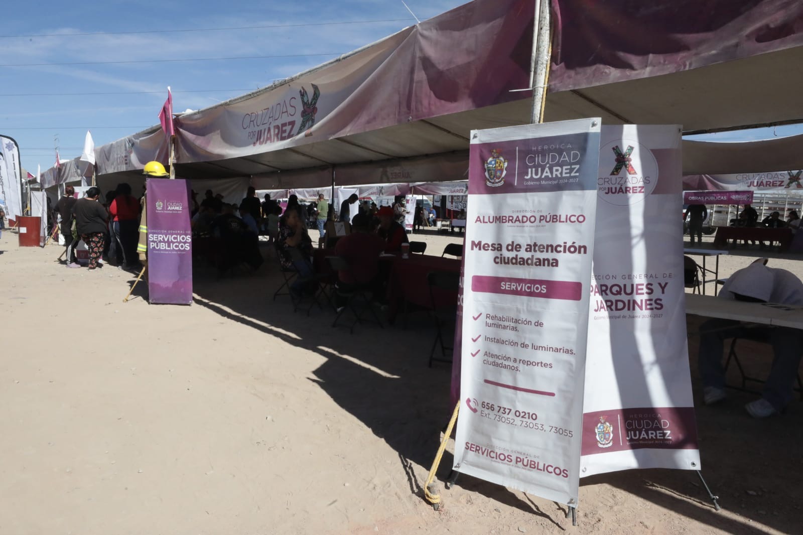 Dependencias municipales brindan servicios previos a la Cruzada por Juárez