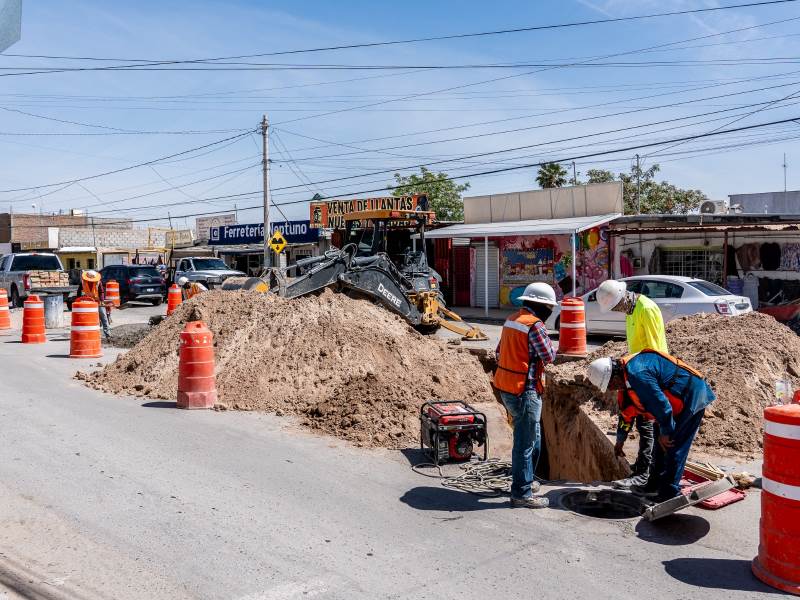 JMAS realiza obras sanitarias en colonia Satélite y anuncia cierres parciales