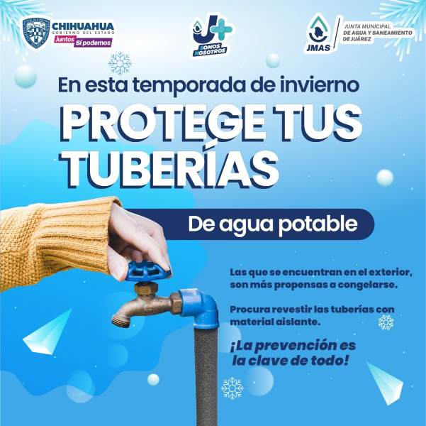 Recomienda la JMAS proteger las tuberías por frío