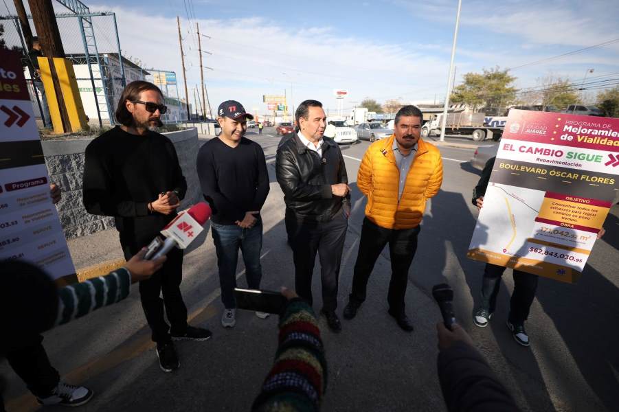 Entregó Presidente Pérez Cuéllar obras de repavimentación en el boulevard Oscar Flores
