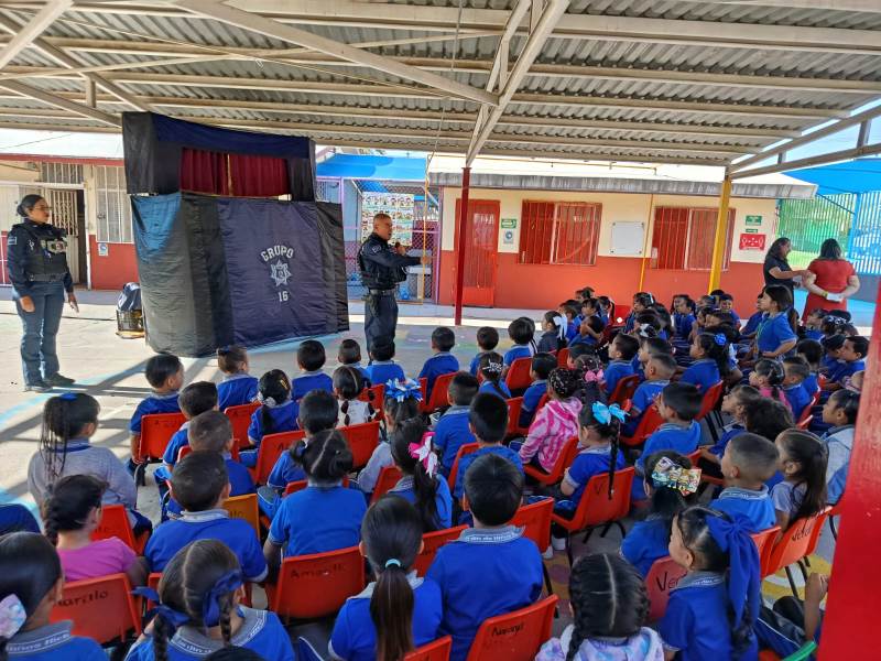 Realiza SSPM actividad de prevención con niñas y niños del Jardín de Niños Nicté