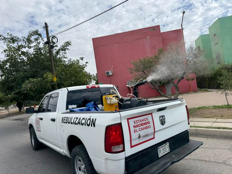 Continúan jornadas de nebulización contra mosquitos en distintos sectores de Juárez