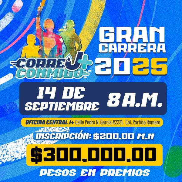Anuncian carrera “Corre Conmigo” y kermés familiar en la J+