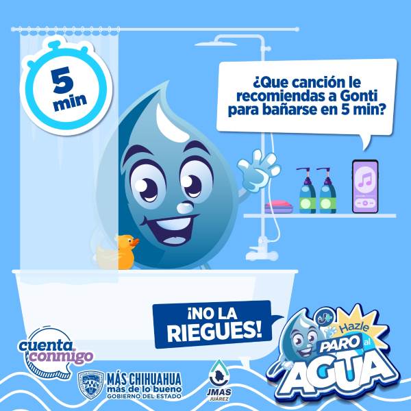 Promueven duchas de 5 minutos para evitar crisis hídrica en Juárez