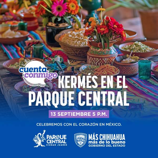 Invitan a celebrar el mes patrio con Kermés Mexicana en el Parque Central